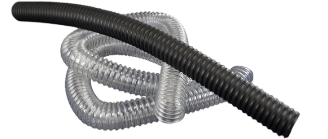 Thermoplastic Hose in Black and Clear